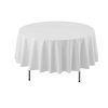 Party Essentials ValuMost Round Plastic Table Cover Available in 16 Colors, 84", White