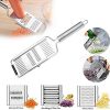 Multi Purpose Vegetable Slicer, Portable Stainless Steel Shredder Cutter - Image 4