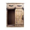 Wood Accent Cabinet with 1 Door and 3 Shelves - Image 3
