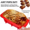 Walfos Mini Silicone Loaf Pan Set - 4 Pieces, Non-Stick - Image 2