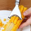 Corn Cob Peeler Stripper Cutter Splitter Remover Thresher Kitchen Salad Tool，Easy to Operate and Clean, Reusable and Durable Gessppo