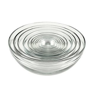 Anchor Hocking Glass Mixing Bowls, Mixed, Set of 10