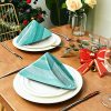 Pfrewn Teal Turquoise Cloth Napkins Set of 6 - Image 2