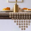 Valea Home Table Runners 12 x 72 Inch, Glitter Gold Clover Table - Image 4