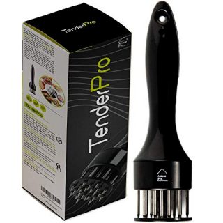 TenderPro Meat Tenderizer Tool with Ultra Sharp Stainless Steel Needle Blades, Kitchen Tool for Tenderizing and Cooking BBQ, Marinade, Steak, Beef, and Poultry by MierePro