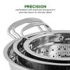 Ovente Stainless Steel Deep Colander 3 Piece Kitchen Strainer Set - Image 7