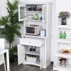 HOMCOM Traditional Freestanding Kitchen Pantry Cabinet Cupboard - Image 8