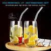 8pcs Glass Drinking Straws, Straight 9 inches x 10mm Bent - Image 5