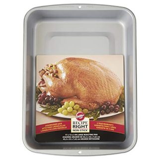 Wilton Recipe Right Non-Stick Roasting Pan, Excellent for Turkeys, Roasts, Chickens and Hams, A Must Have for Everyday Use and Holidays, 17 x 13-Inch