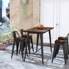 VIPEK 24" Metal Counter Height Bar Stools with Backrest Set - Image 7