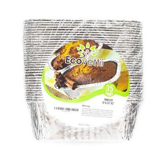 Mini Aluminum Loaf Pans (35 PACK) - Mini Loaf Baking pans - Disposable Aluminum Foil 1lb Small Bread Tins 6" X 3.5" X 2"