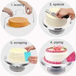 186 Pcs Cake Decorating Supplies-kit with Metal Cake Turntable - Image 2