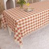 Midsummer Breeze Rustic Plaid Tassel Tablecloth-Country Style - Image 5