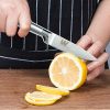 XYj Stainless Steel Kitchen Knives Set, Fruit Paring Utility Santoku Chef - Image 5