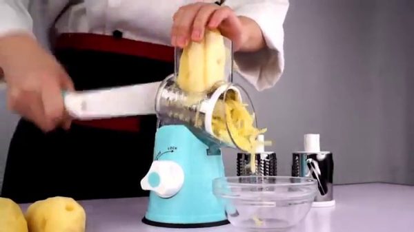 Round Mandoline Drum Slicer Rotary Cheese Grater - Image 7