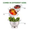 Ovente Stainless Steel Deep Colander 3 Piece Kitchen Strainer Set - Image 2