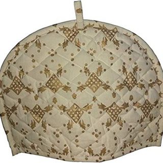Rajasthaniartdecor Tea Pots Cover Cozy Cotton Handmade Tea Cozy Mandala Designs Tea Cozy Tea Pot Cover White Gold Tea Cozy Size 14x11 Inches