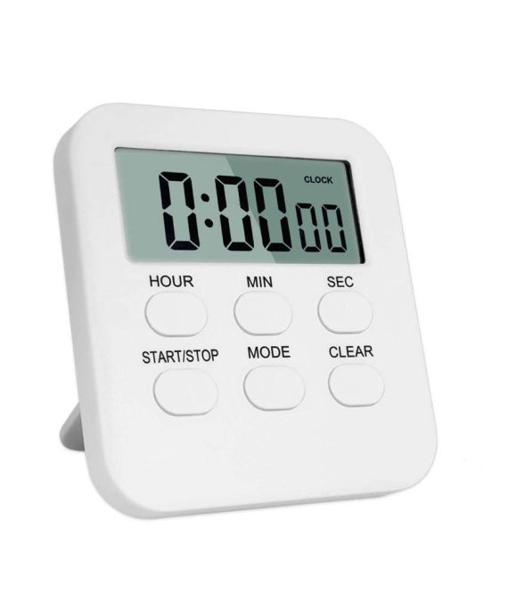 Kitchen Timer Digital Cooking Timer 24 Hours Clock & Alarm Clock magnetic clock Multi-fuction Timer for Cooking Studing Teaching Officing Use（Battery no Included） (1)