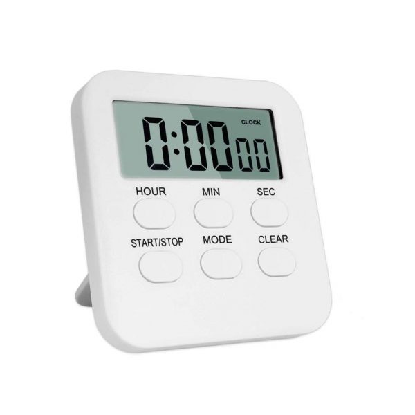 Kitchen Timer Digital Cooking Timer 24 Hours Clock & Alarm Clock magnetic clock Multi-fuction Timer for Cooking Studing Teaching Officing Use（Battery no Included） (1)