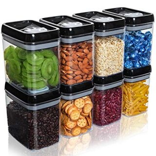 NOLOSHA Airtight Food Storage Container with Lid Set of 8, Durable & BPA-Free Ideal for Pasta, Cookies, Snacks, Nuts, 1.5L