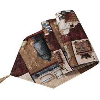 Cotton Linen Table Runner, Coffee Theme Cotton Soft Decoration Mats Table Cloth Coffee Mat for Home Kitchen Office (1 Table Runner)