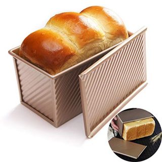 Loaf Pan with Lid Non-Stick Bakeware Carbon Steel Bread Toast Mold with Cover for Baking Bread