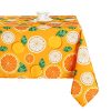Joyfol Day Rectangle Tablecloth,Fruit Lemon Style Oxford Table Cloth,Waterproof Decorative Table Cover for Kitchen Dinning Room,Tabletop Decoration (54” x 108”,Orange)