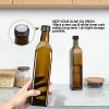 Aozita 17oz Glass Olive Oil Bottle - 500ml Dark Brown Oil & Vinegar Cruet - Image 6
