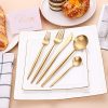 Gold Utensils Set KiiZYs Modern Cutlery | 10-piece Flatware Sets - Image 3