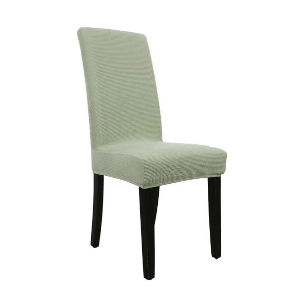 uxcell Luxury Knit Jacquard Chair Cover Strech Spandex Long Back Dining Chair Seat Cover Slipcover Protector Sage Green L