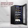 Schmecke 18-Bottle Wine Cooler Refrigerator with Digital Temperature Control & Lock – Perfect for Red, White, Champagne & Sparkling Wines 🍷❄️ - Image 4