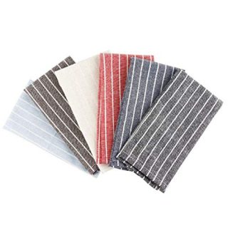 SMARTitns Cotton Dinner Napkins Cloth Kitchen Table Linens Multi-Colors,Durable - Ideal for Events & Regular Home Use - 6 Pack (12” x16”)