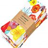 Ruvanti Cloth Napkins 6 Pack (100% Cotton 18" X 18") Multi Flower, Dinner Napkins,Soft & Comfortable,Cotton Napkins,Tablecloth Napkins/Linen Napkins/Fabric Napkins for Christmas/Thanksgiving Dinners