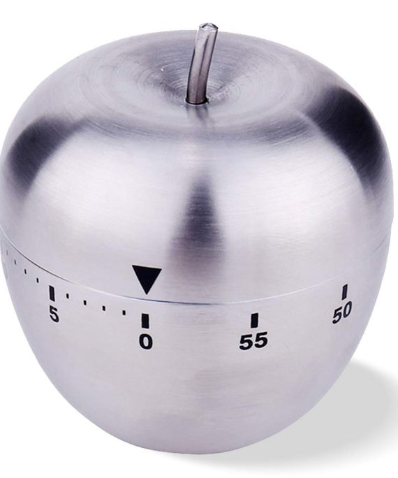 Kitchen Timer Cute Manual Stainless Steel Mechanical Rotating Alarm 60 Minutes Count Down Timer For Cooking Kitchen Baking Sports - Apple Timer