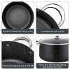 SKY LIGHT Nonstick Cookware Set, 10 Piece Stone-Derived Cooking Pots - Image 5