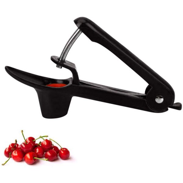 Easyu cherry and Olive Pitter Tool Seed Handheld Kitchen Fruit Remover Kit Easy to carry and store Machine (Black)