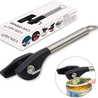 Can Bottle Opener Manual, Can Openers Hand Held, Can Opener Smooth Edge, Stainless Steel Safe Cut Can Opener, 3 in 1 Kitchen Can Opener Tool