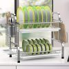 2-Tier Dish Rack with Utensil Holder - Image 6