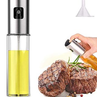 Olive Oil Sprayer for Cooking, Oil Spray Bottle Versatile Glass for Cooking, Baking, Roasting, Grilling