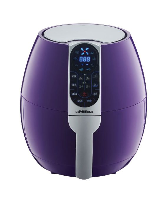 GoWISE USA GW22651 3.7-Quarts Programmable Air Fryer with 8 Cook Presets (Plum), Qt