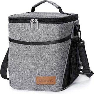 Lifewit Lunch Box for Adult 9L Insulated Large Lunch Bag Leakproof Thermal Bento Bag for Work, Grey