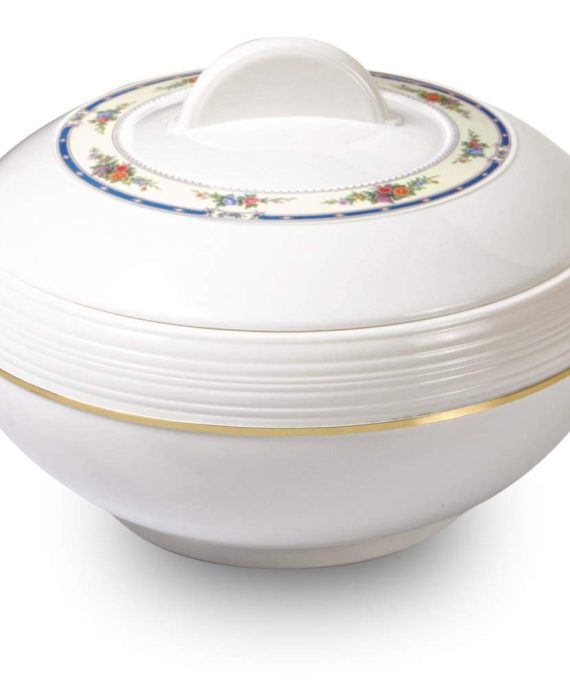Tmvel Ambiente Insulated Casserole Hot Pot - Insulated Serving Bowl With Lid - Food Warmer - (6000ml, White)
