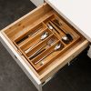 Bamboo Cutlery Tray Kitchen Utensil Silverware Flatware Drawer - Image 5