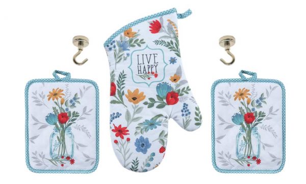 Blooming Thoughts Floral Kitchen Linen Set