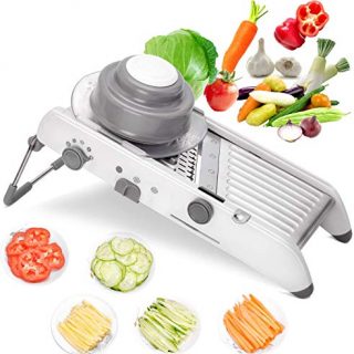 Mandoline Slicer 18 Types Adjustable Vegetable Slicer Stainless Steel Cutter Chopper and Grater for Kitchen, Food Slicer Potato Slicer Veggie Onion Tomato Fruit
