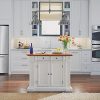 Americana White & Distressed Oak Kitchen Island by Home Styles - Image 8