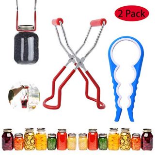 CarlCard Canning Jar Lifter Tongs, Stainless Steel Jar Lifter with Grip Handle for Home Kitchen, can be used with virtually all canning jars