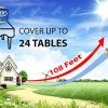 Langine Tex 54 Inch x 108 Feet Disposable Plastic Tablecloth - Image 3