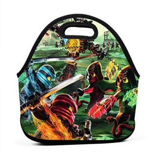 Masters Of Spinjitzu Hands Of Time Poster Insulated Lunch Bag Tote for Adult/Kids, Reusable Soft Neoprene Personalized Lunchbox Handbag for Work/School/Picnic