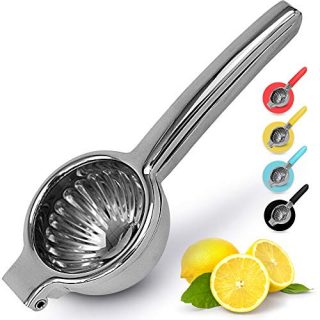 Lemon Squeezer Stainless Steel with Premium Quality Heavy Duty Solid Metal Squeezer Bowl - Large Manual Citrus Press Juicer and Lime Squeezer Stainless Steel - by Zulay Kitchen